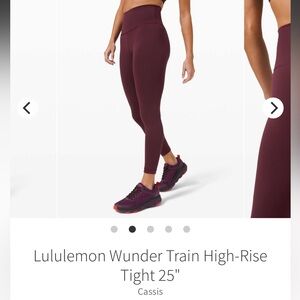 Lululemon cassis wunder train leggings